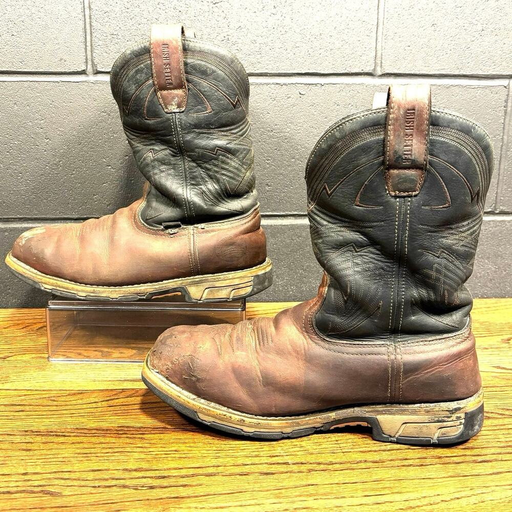 Irish Setter Steel Toe Pull On Western Work Boots Men’s 11.5 D Brown Leather EH
